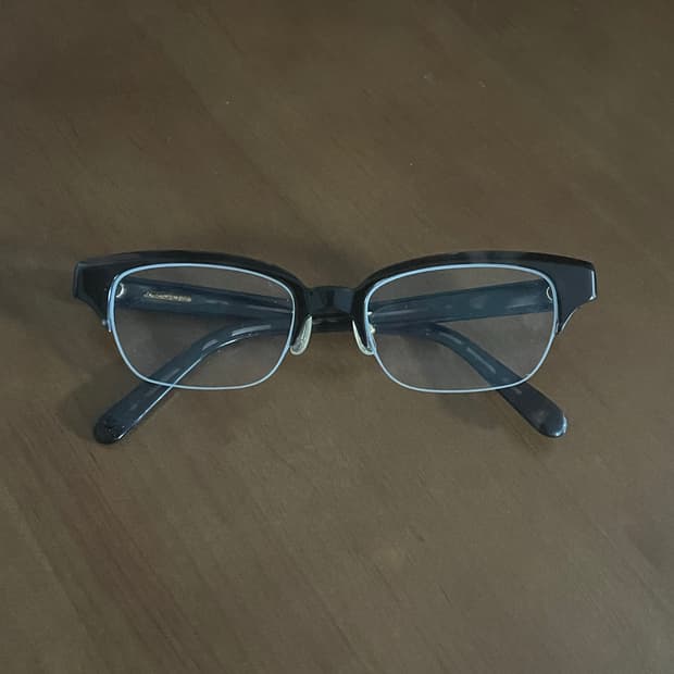 백산안경 클래식 브로우 블랙 프레임