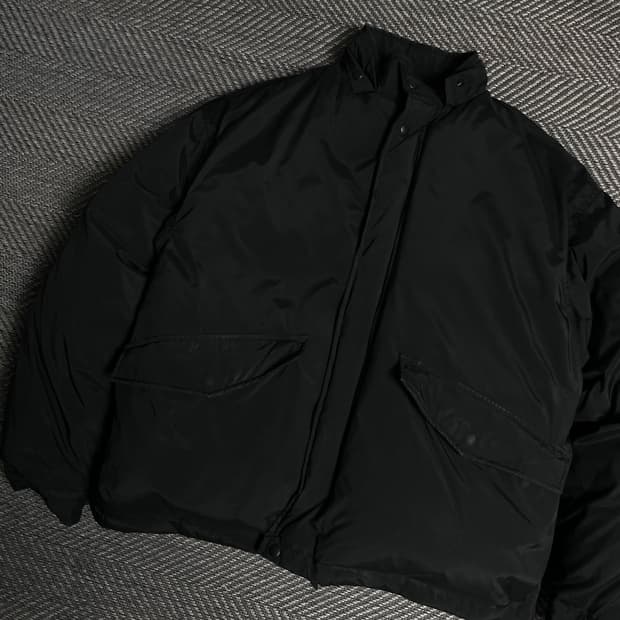 라퍼지스토어 미니멀 덕 다운 나일론 숏패딩y 5150