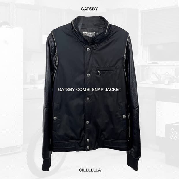 [48,M] GATSBY 갸츠비 콤비 스냅 자켓