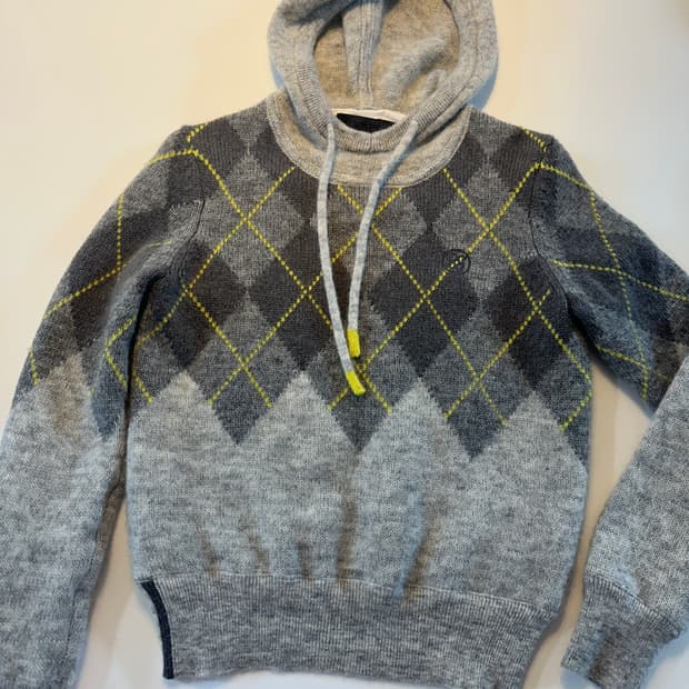 (새상품)지포어 아가일바람막이후드(XS)