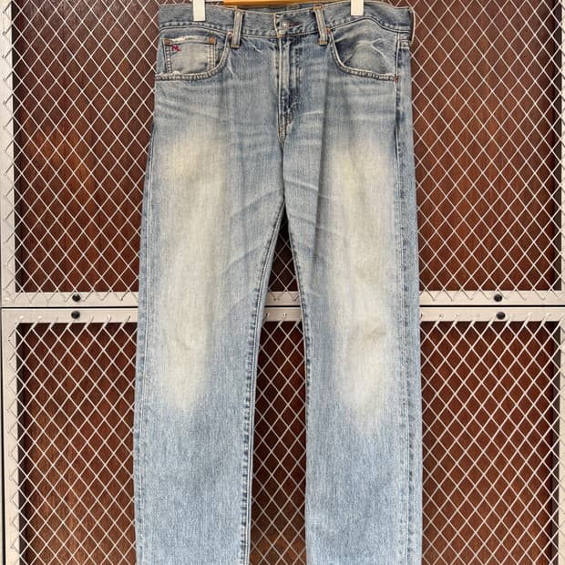 폴로랄프로렌 덩가리 연청 데님팬츠 32