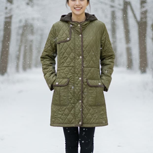 55.엘르 퀼팅 후드점퍼