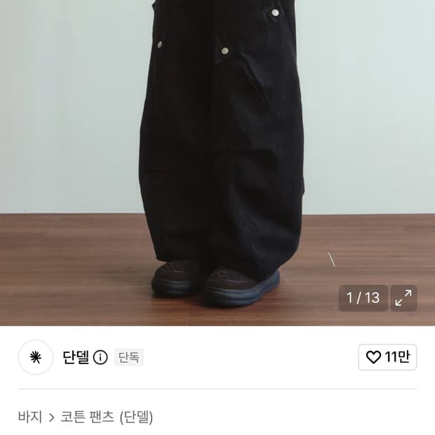 DD studded pin-tuck cargo pants (BLACK)