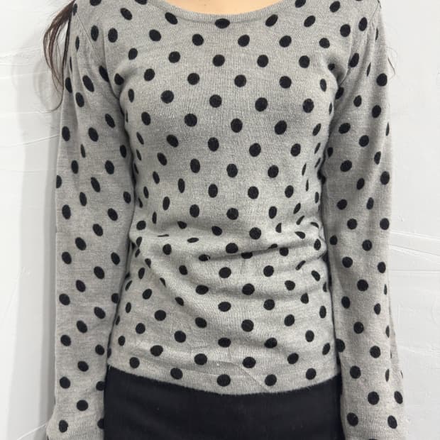 dot knit top