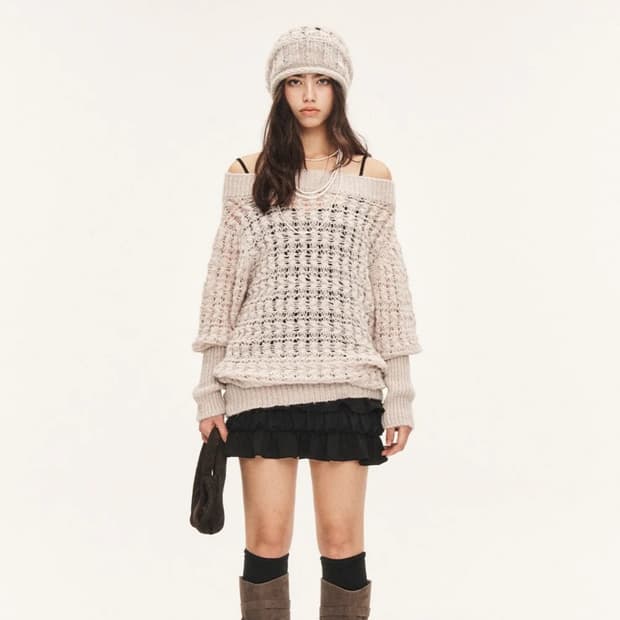 (구해요) 쓰리타임즈 멜로우 니트, 비니 구해용ㅠㅠ