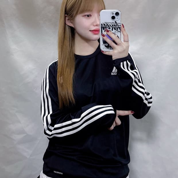 아디다스 삼선 트랙 슬리브 