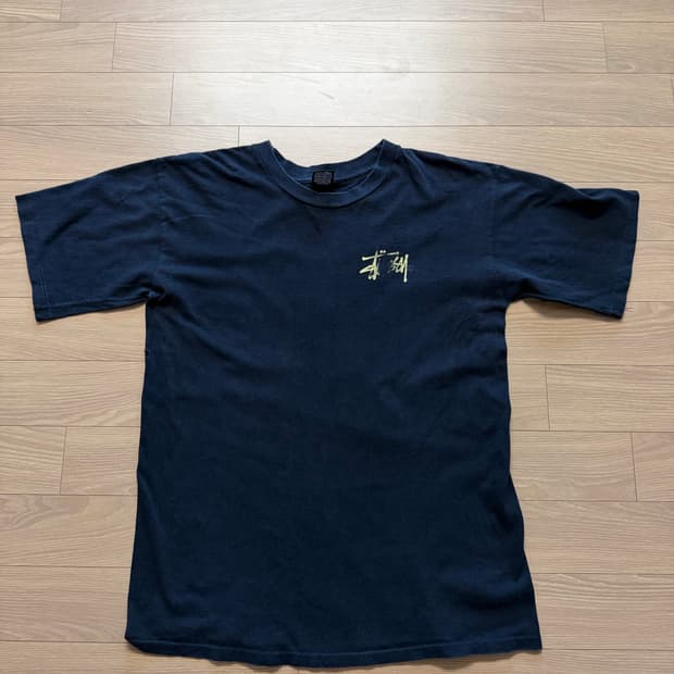 80s 스투시 페이드블랙 티셔츠 숀스투시 usa made