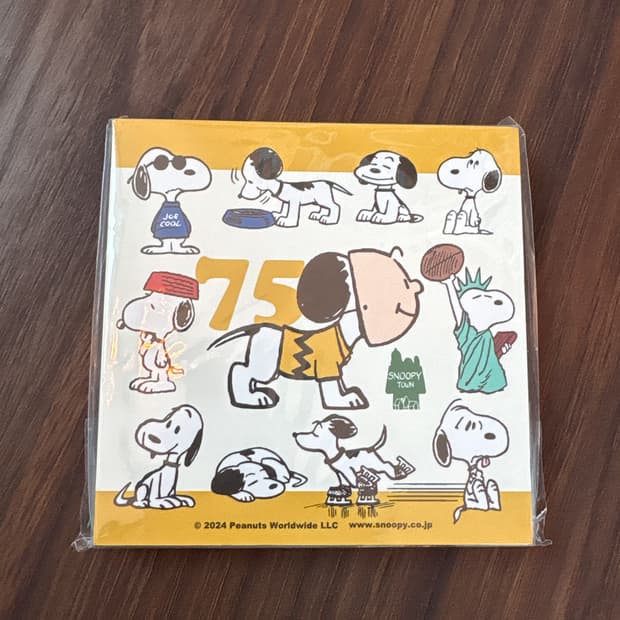 스누피 메모패드(75주년