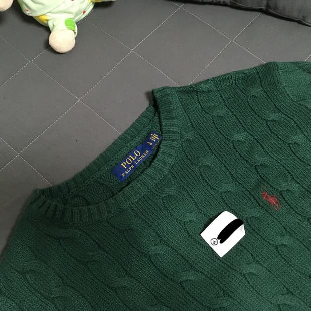 폴로 그린 니트