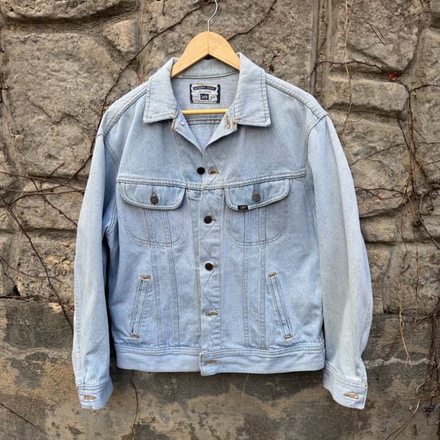 90s lee 빈티지 220-j 워싱 데님 트러커 자켓 105