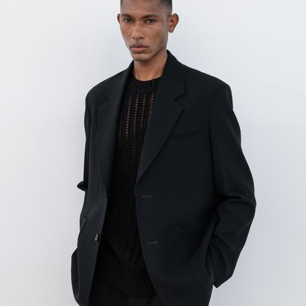 (인사일런스) 패치 울 포켓 울 블레이저 블랙