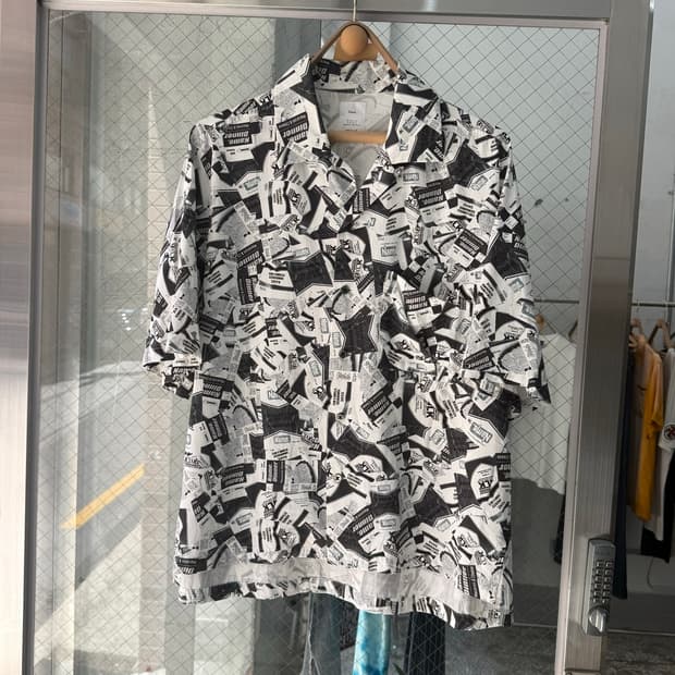 Name. Graphic Open Collar Shirt (2020SS)