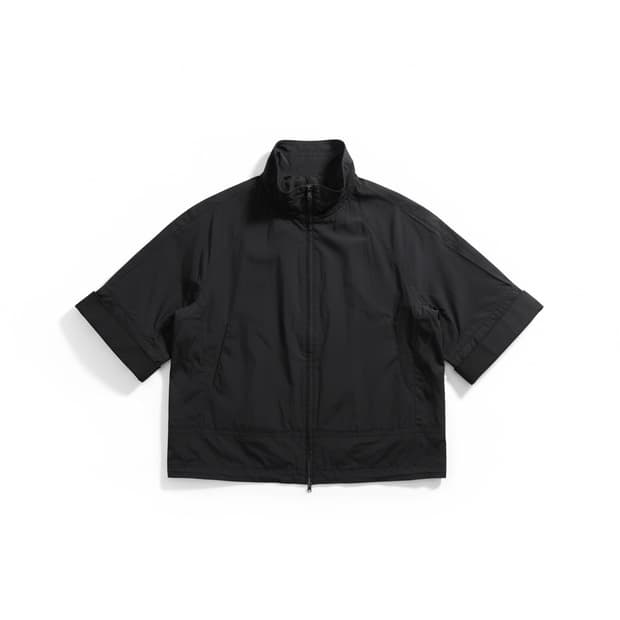 Time 블랙 반팔 집업 자켓 OS