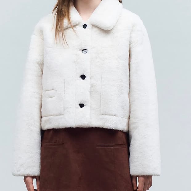 도프셉 화이트 퍼 자켓 