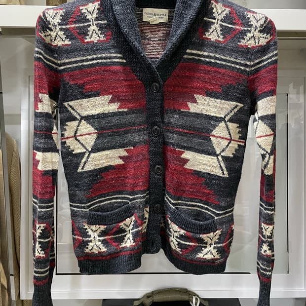 폴로(DS)/인디언패턴 니트가디건(여성S)