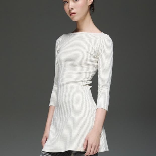 글로니 3/4 G COMFORT DRESS (STRIPE)