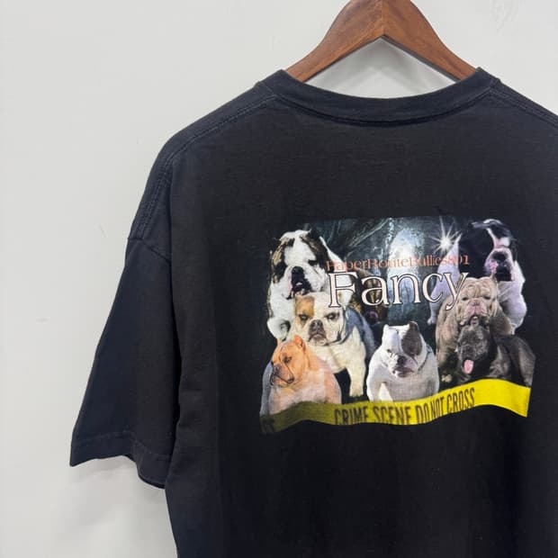 American vintage fancy dog T-shirt