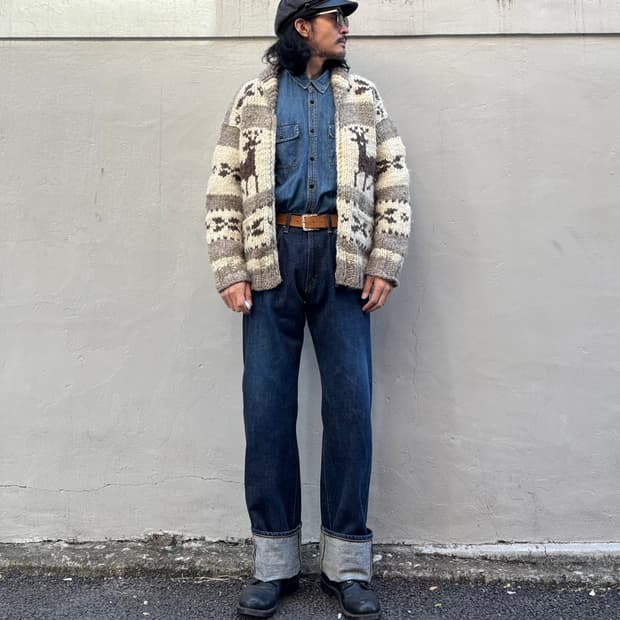 일본 에드윈 505 셀비지 데님 팬츠