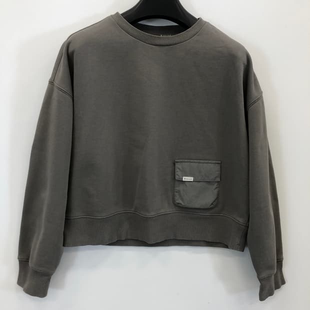 스노우피크 우븐포켓 크롭맨투맨 90