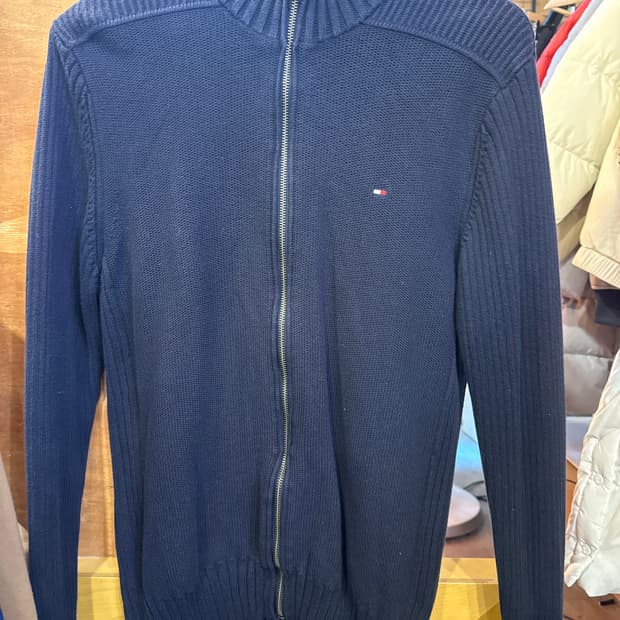 타미힐피거 블랙 니트집업