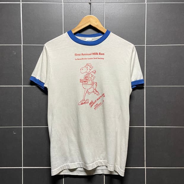 80s 앤빌 싱글 스티치 링거 티셔츠