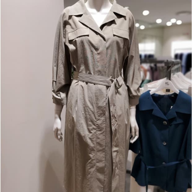 [66]케네스레이디 벨티드 셔츠형 원피스