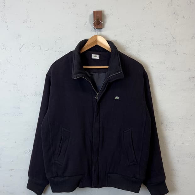 라코스테 빈티지 모직 집업 자켓 네이비
