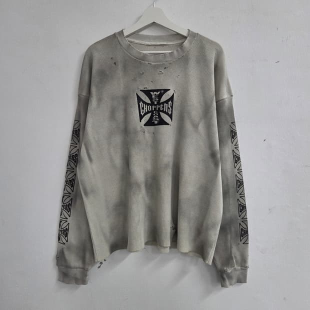 빈티지 와플 긴팔티셔츠