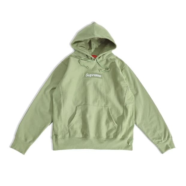 슈프림 16FW 박스로고 후드티 세이지 XL