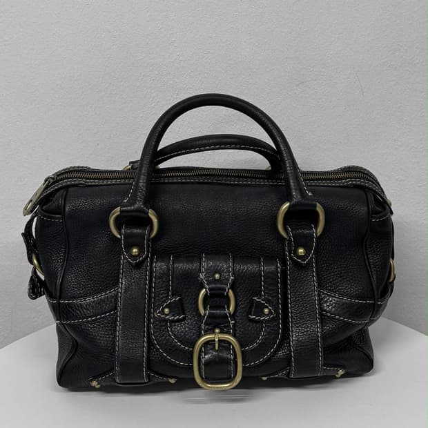 셀린느 빈티지 가죽 부기 토트 핸드백