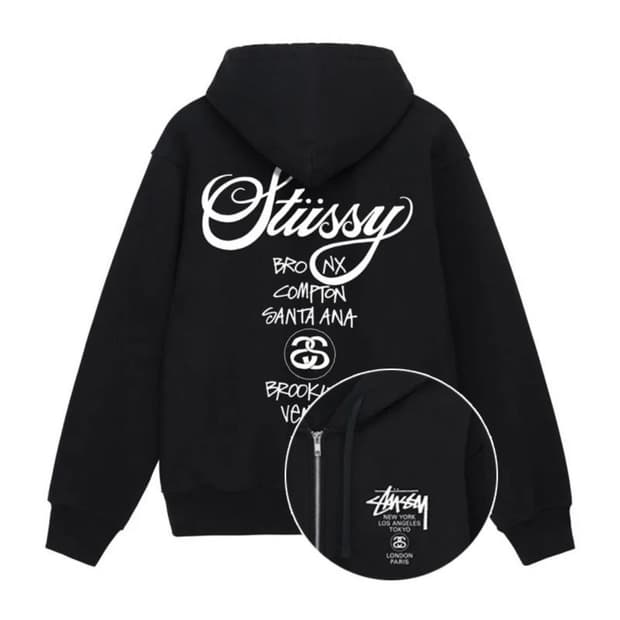 STUUSY 스투시 월드투어 후드집업 남녀공용