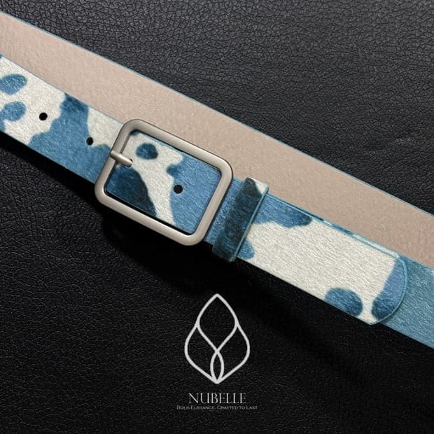 🌗 Cow hair belt / 카우 송치털 호피 벨트