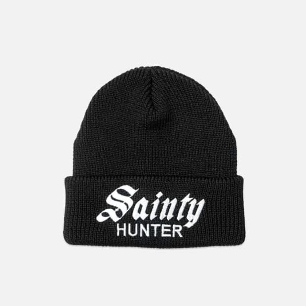 [새상품/F] 세인트미카엘 x 바운티헌터 비니 니트캡 와치캡 블랙