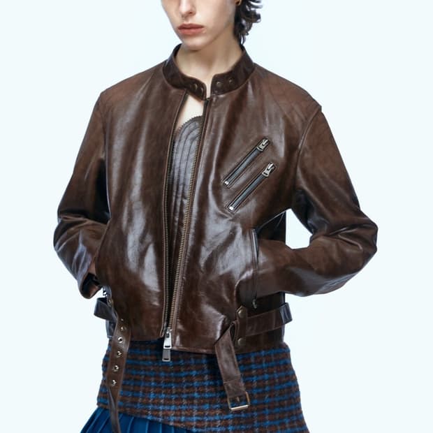 앤더슨밸 22fw 레이싱 레더자켓