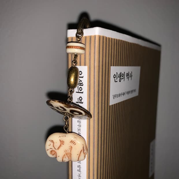 그린올리브하우스 자체제작 책갈피 flower crown elephant