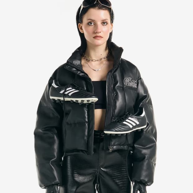 Badee 레더 숏패딩 Gothic Leather Puffer Jacke