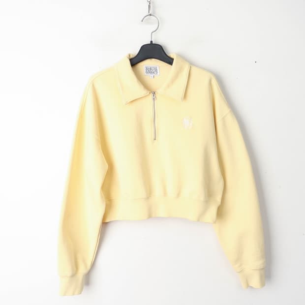 55/마리떼프랑소와저버 반집업 크롭 스웻셔츠