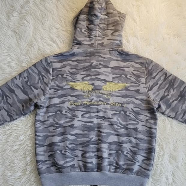 로빈스진 카모 금 자수 셋업