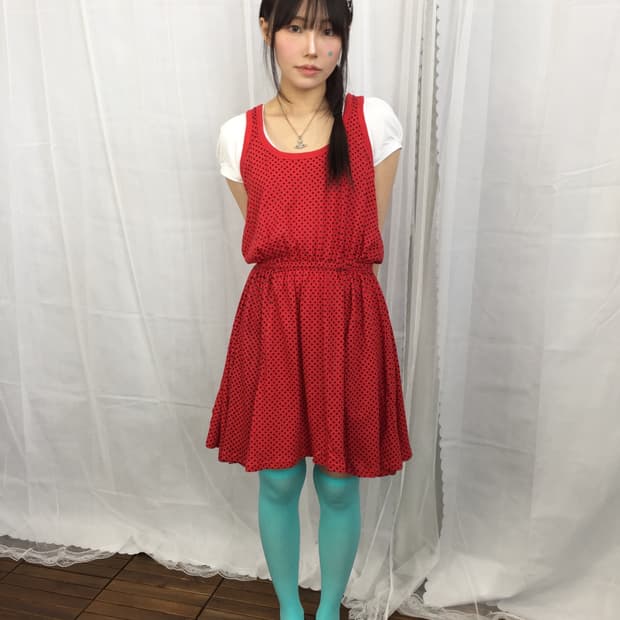'SLY' Red Dot Sleeveless Mini Dress