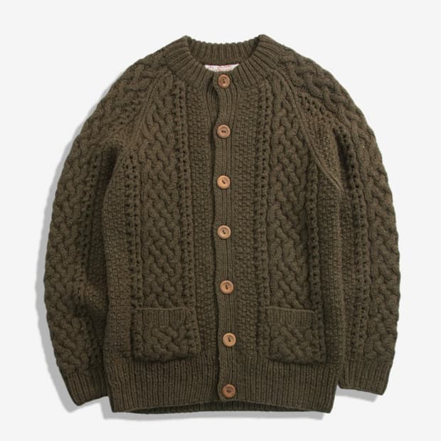 90~00s denim dungaree aran sweater