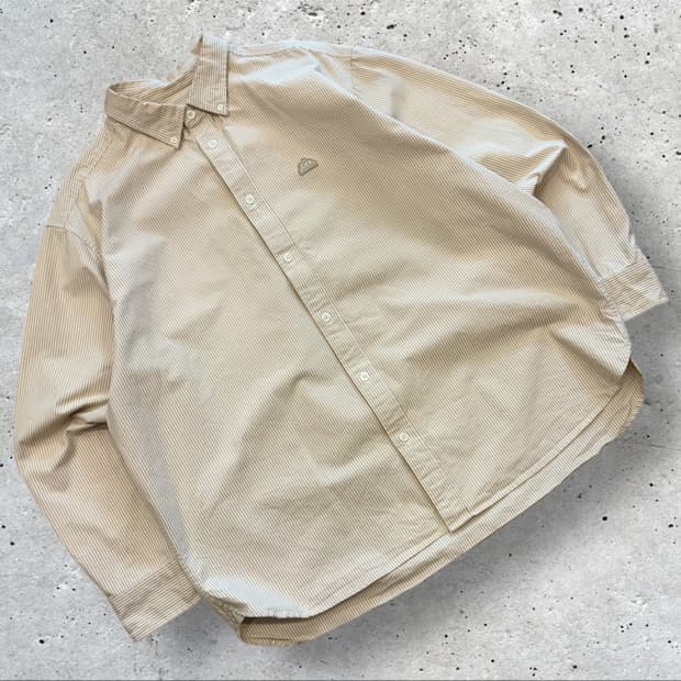 [XL] Lee 리 스트라이프 셔츠 베이지 C443