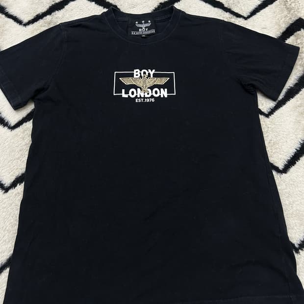 [S]Boy London 빅로고 반팔/블랙골드