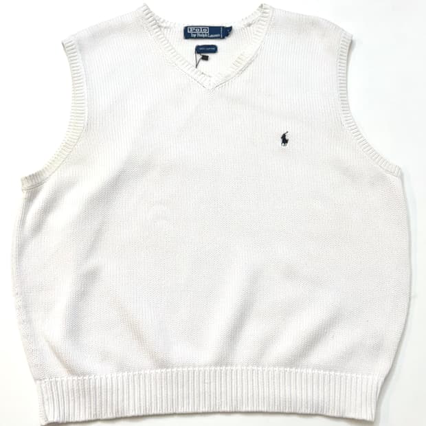 Polo 폴로 랄프로렌 화이트 컬러 니트 베스트