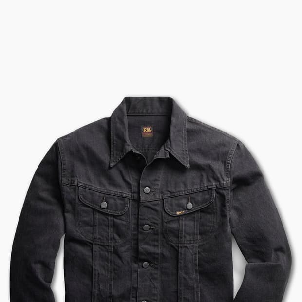RRL lot271 블랙 데님 자켓