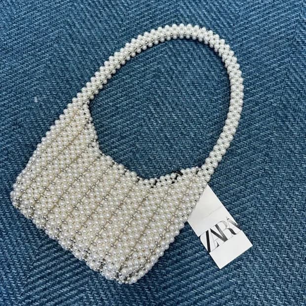 새상품/ Zara 자라 진주 가방 핸드백 토트백 숄더백