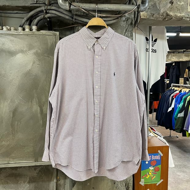 폴로 랄프로렌 체크 셔츠 레드 #csz2885