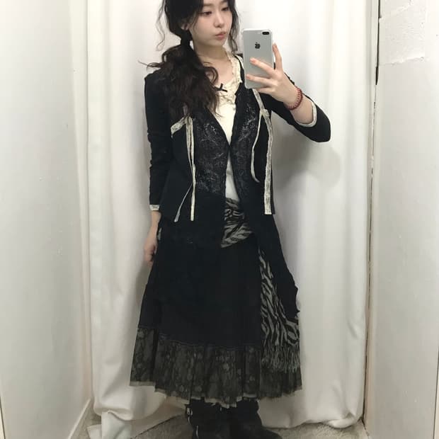 블랙 레이어드 코디 세트 🖤