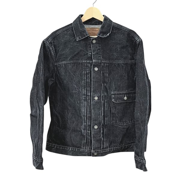 본쿠라 9주년 1타입 g쟌 데님 자켓 블랙 워시드 가공