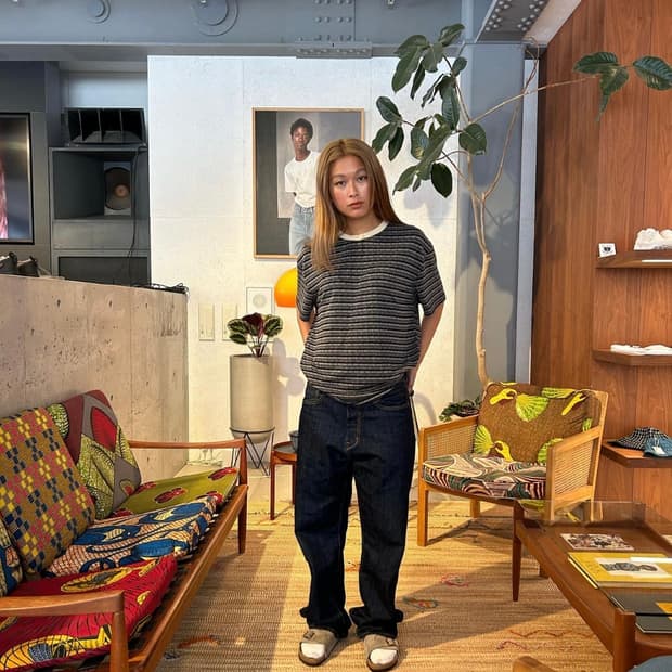 [L] 브레인데드 Pruned Short Sleeve T-shirt 반팔