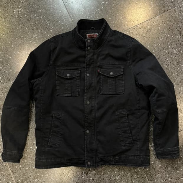 리바이스 흑청 워싱자켓